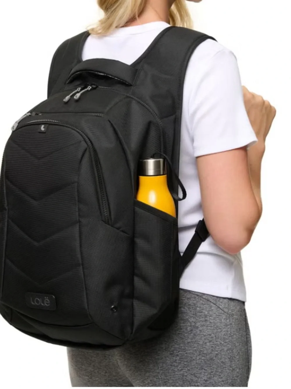 NEW LOLE BLACK QUILTED BACKPACK